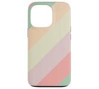 Pastel Diagonal Stripes Pattern Retro Spring Aesthetic Coque pour iPhone 13 Pro