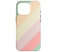 Pastel Diagonal Stripes Pattern Retro Spring Aesthetic Coque pour iPhone 16 Pro