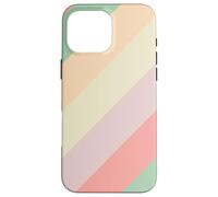 Pastel Diagonal Stripes Pattern Retro Spring Aesthetic Coque pour iPhone 16 Pro Max