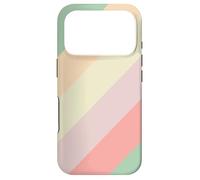 Pastel Diagonal Stripes Pattern Retro Spring Aesthetic Coque pour iPhone 17 Pro