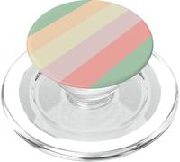 Pastel Diagonal Stripes Pattern Retro Spring Aesthetic PopSockets PopGrip pour MagSafe