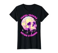 Pastel Dreams, Gothic Streams, passionnés de Gothique T-Shirt Graphique avec Valeur, Femme, Noir, L