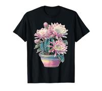 Pastel Floral Lily Cactus Maison Amoureux Botanique Dreamy T-Shirt
