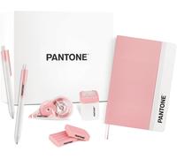 Pastel Gift Box - Kit De Papeterie Et Fourniture Scolaire Avec Correcteur Blanc À Ruban 10mt, Stylo Bille Gel Noir 0.7 Mm 4 Pièces, Taille Crayon Avec Reservoir, Cahier De Note Et 2 Gommes