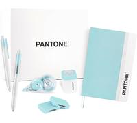 Pastel Gift Box - Kit De Papeterie Et Fourniture Scolaire Avec Correcteur Blanc À Ruban 10mt, Stylo Bille Gel Noir 0.7 Mm 4 Pièces, Taille Crayon Avec Reservoir, Cahier De Note Et 2 Gommes