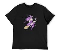 Pastel Goth Witch Aesthetic Broomstick Short-Sleeved Cotton Top Mens Custom Made Men Tee T Shirt Black XXL