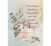 Pastel green wallpaper notebook with beautiful flower pocket: For students and educational institutions, suitable for women and men, office workers, ... gift for special occasions, 8.5x11, 100 pages