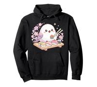 Pastel Kawaii Shima-Enaga Oiseau Sushi Cutecore Esthétique Sweat à Capuche