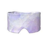 Pastel liquide violet marbré,Masque pour les yeux bloquant la lumière Cache-yeux et cache-oreilles pour le sommeil