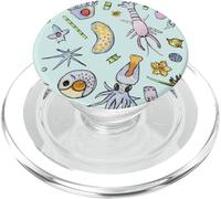 Pastel Ocean Microbes Plancton en Aquarelle pour Femme PopSockets PopGrip pour MagSafe