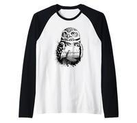 Pastel Paint Art Hibou des Terriers Manche Raglan
