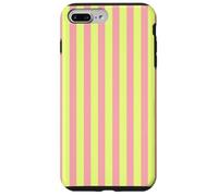 Pastel Pink and Green Striped Spring Color Design Coque pour iPhone 7 Plus/8 Plus