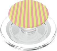 Pastel Pink and Green Striped Spring Color Design PopSockets PopGrip pour MagSafe