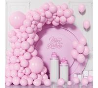 Pastel Pink Balloons, 130 Pieces Garland Balloons Pink Macaroon Arch Kit, 5/10/12/18 Inch Balloon Baby For Women Girls Birthday Wedding Baby Shower Party Bridal Decorations