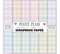 Pastel Plaid Scrapbook Paper: Collection of Double sided decorative aesthetic light pink blue spring pastel soft color themed plaid patterned craft ... card making, collage, origami and DIY crafts