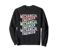 Pastel rétro ingénieur mécanique pour étudiants en ingénierie Sweatshirt