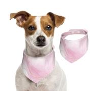 Pastel Rpse Marbre Rose,Bandanas pour Chien, écharpe en Coton, Bavoirs réglables pour Animaux de Compagnie,M