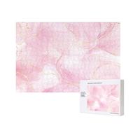 Pastel Rpse Marbre Rose,Puzzle Familial en Bois de 300 pièces pour Adultes et Adolescents, décoration d'intérieur