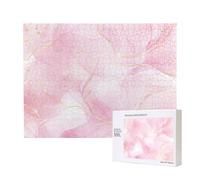 Pastel Rpse Marbre Rose,Puzzle Familial en Bois de 500 pièces pour Adultes et Adolescents, décoration d'intérieur