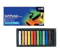 Pastel sec - MUNGYO - 007029 - Boîte de 12 - Couleurs assorties - Section carrée 1 cm