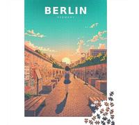 Pastel Silence at The Berlin Wall Idée Festive Puzzle en Bois, 1000 pièces | Pour une idée cadeau autour du Nouvel An : ce puzzle 1000 pièces adulte convient aux longues soirées de décembre.