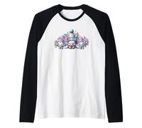 Pastel Spring Gnomes for Grandma Life Floral Lilac Flowers Manche Raglan