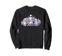 Pastel Spring Gnomes for Grandma Life Floral Lilac Flowers Sweatshirt