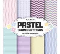 Pastel Spring Patterns Scrapbook Paper Collection: Decorative Double-Sided Pastel Craft Papers for Junk Journals, Wrapping, Card Making & Mixed Media Projects