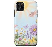 Pastel Sun Meadow Luna Moth and Butterfly Coque pour iPhone 11 Pro Max