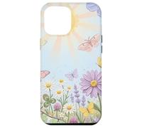 Pastel Sun Meadow Luna Moth and Butterfly Coque pour iPhone 12 Pro Max