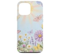 Pastel Sun Meadow Luna Moth and Butterfly Coque pour iPhone 13 Pro Max