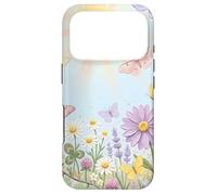 Pastel Sun Meadow Luna Moth and Butterfly Coque pour iPhone 17 Pro