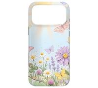 Pastel Sun Meadow Luna Moth and Butterfly Coque pour iPhone 17 Pro Max