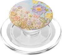 Pastel Wildflower Garden Butterflies and Moths PopSockets PopGrip pour MagSafe
