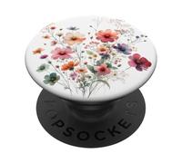 Pastel Wildflower Garden Cottagecore Floral Nature Look PopSockets PopGrip Adhésif