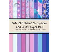 Pastel Winter Watercolor Scrapbook and Craft Paper Pad: BEAUTIFUL HANDMADE DESIGNS - 20 PAGES, 20 DESIGNS OF 8.5 X 11 INCHES, DOUBLE-SIDED PATTERNED PAPER.