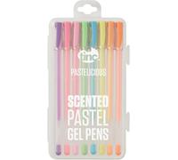 Pastelicious Lot De 8 Stylos À Encre Gel Liquide Parfumés Aux Fruits Avec Étui Pour Enfants Pour L'école Et La Maison - Gamme De 8 Couleurs Avec Un Parfum Fruité Pour Filles Et Garçons -