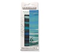 Pastels à l'écu - Sennelier - Mer Émeraude - Étui de 6 demi-pastels - Multicolore
