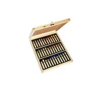 Coffret bois 36 pastels à l'huile assortis