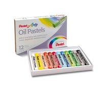 Pastels à l'huile - Pentel - PHN-12 - 12 couleurs - Diamètre 8mm - Mixte