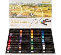 Pastels À L'huile Professionnels, 48 Couleurs Vives Plus 4 Blanches, Set De 52 Pastels À L'huile Crémeux Et Pigmentés Pour Artistes, Pour Mélanger, Appliquer Des Couches Et Faire Des Ombres