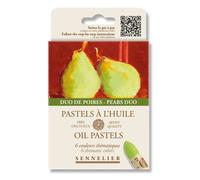 Pastels à l'huile - Sennelier - Très onctueux - 6 couleurs - Duo de poires