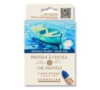Pastels à l'huile - Sennelier - Très onctueux - 6 couleurs - Paysage marin