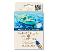 Pastels à l'huile - Sennelier - Très onctueux - 6 couleurs - Paysage marin