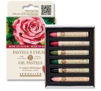 Pastels À L'huile - Sennelier - Très Onctueux - 6 Couleurs - Rose En Fleur