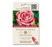 Sennelier – Pastels à l'huile – Très onctueux – 6 couleurs – Rose en fleur