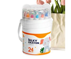 Pastels À L'huile Solubles Dans L'eau - Ensemble De 24 Crayons Rétractables, Outils D'art Lavables | Kit De Bâtons De Peinture À Mélange Lisse, Solution De Dessin Créative Pour , Étudiants, Mai