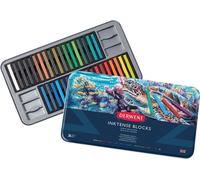 Pastels aquarellables DERWENT Inktense Blocks, 36pcs dans une boîte en métal