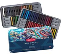 Pastels aquarellables DERWENT Inktense Blocks, 72pcs dans une boîte en métal