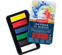 Pastels aquarellables DERWENT Inktense XL Blocks, 6pcs dans une boîte en métal